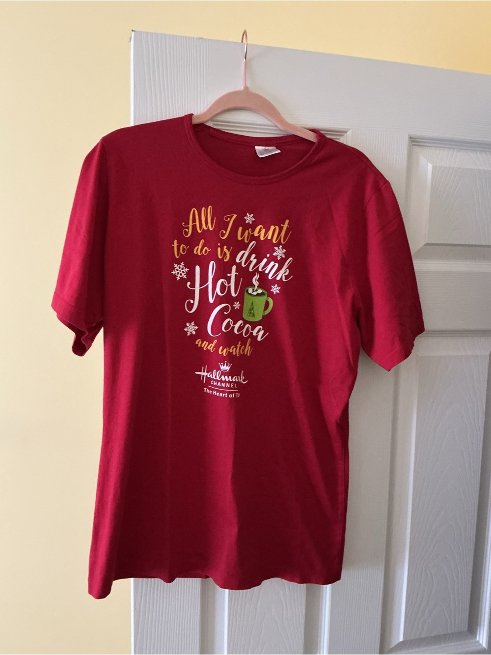 Hallmark Red Short Sleeve 'Hot Cocoa' Graphic Tee